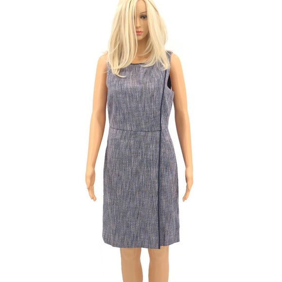 J. Crew Dresses & Skirts - J. Crew Suiting Navy Tweed Dress EUC! No Size Tag